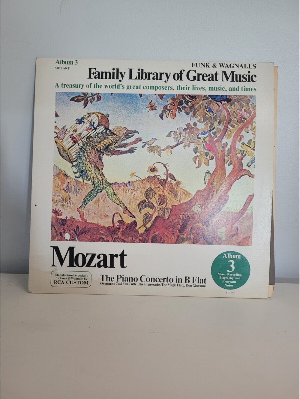 Mozart Piano Concerto No 17 K595 LP Family Library Great Music RCA Custom